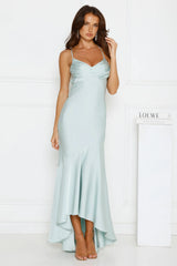 Modern Luxe Satin Maxi Dress Sage