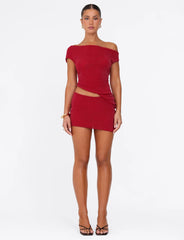 COBI SKIRT - RED : SPARKLE