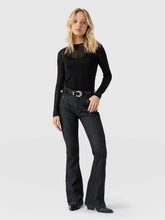 bowie stretch flare jeans - black