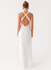 Kiana Halter Maxi Dress - White