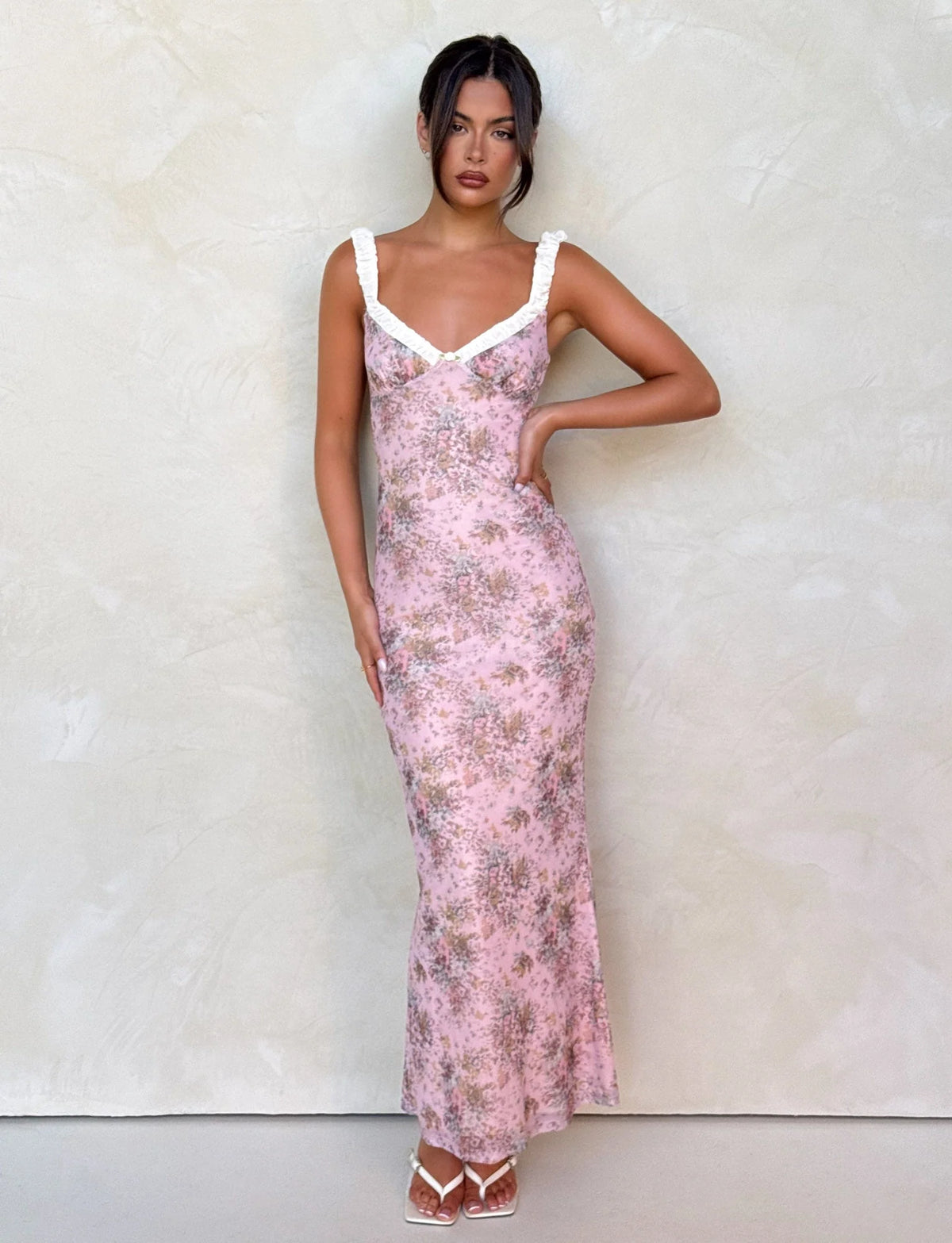 AMARAN DRESS - PINK : CAMO FLORAL