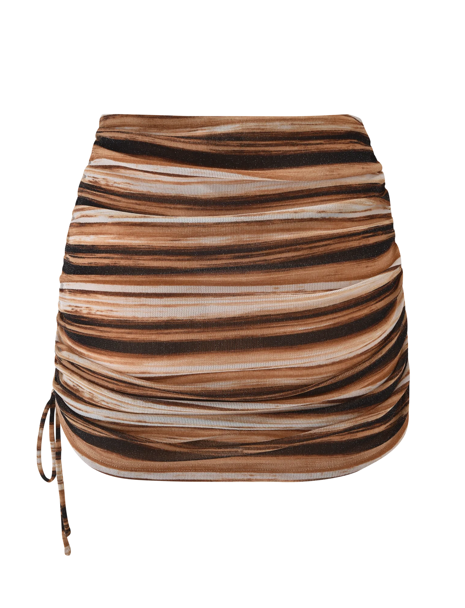 BRAELYN MINI SKIRT  - BROWN STRIPE