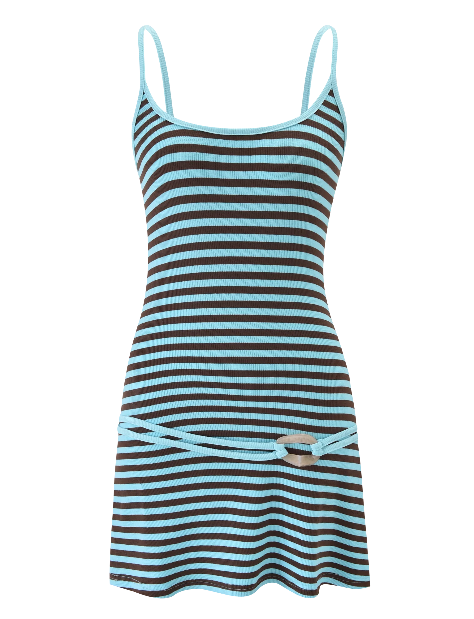 CELESTE MINI DRESS - BLUE STRIPE